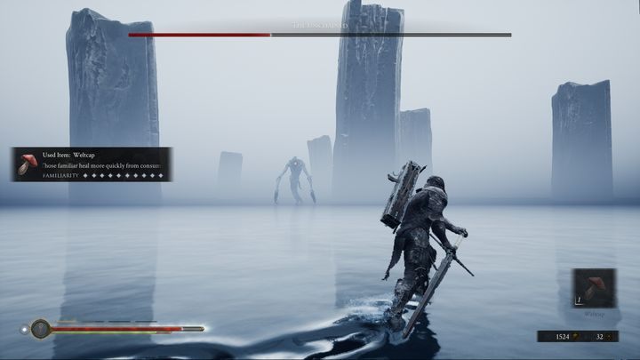 Drugi nowy atak bossa to skoczenie dwa razy do wody, znacznie oddalając się od ciebie - Mortal Shell: The Unchained boss, jak pokonać - Mortal Shell - poradnik do gry