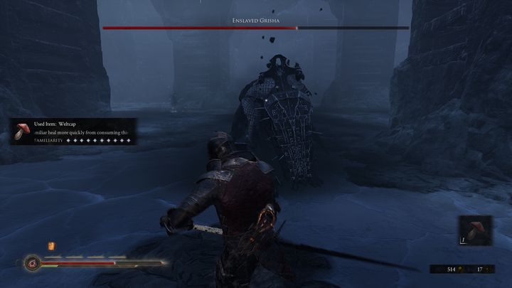 Drugim jej atakiem, jest wyskoczenie w powietrze i zaatakowanie cię właśnie stamtąd - Mortal Shell: Grisha - Enslaved Grisha boss, jak pokonać - Mortal Shell - poradnik do gry