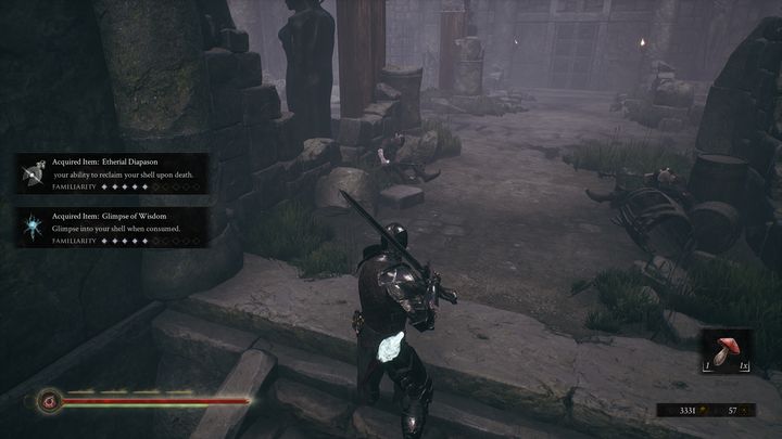 Zabij wrogów udających nieżywych, po prawej stronie znajduje się kolejny kocioł - Mortal Shell: Shrine of Ash solucja, opis przejścia - Mortal Shell - poradnik do gry