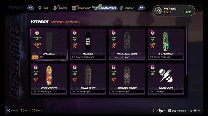 Rodzaj trofeum: srebrne - Tony Hawks Pro Skater 1+2: Trofea/Osiągnięcia, lista - Tony Hawks Pro Skater 1+2 - poradnik do gry