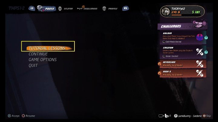 Uruchomiłeś samouczek, a nie możesz wykonać żadnych działań - Tony Hawks Pro Skater 1+2: Tutorial - jak włączyć? - Tony Hawks Pro Skater 1+2 - poradnik do gry