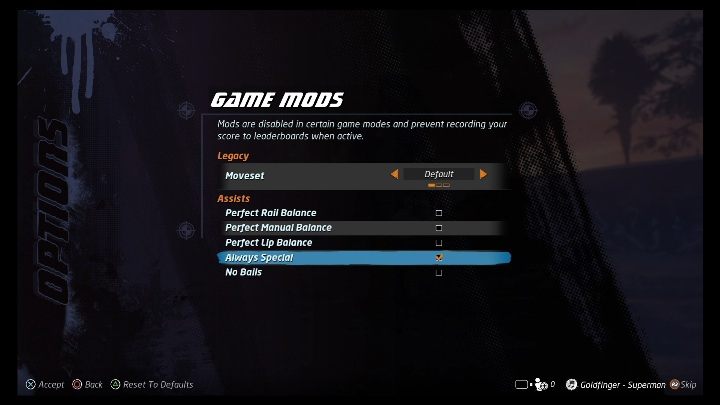 W ustawieniach znajdziesz opcję game mods - Tony Hawks Pro Skater 1+2: Modyfikacje - Tony Hawks Pro Skater 1+2 - poradnik do gry