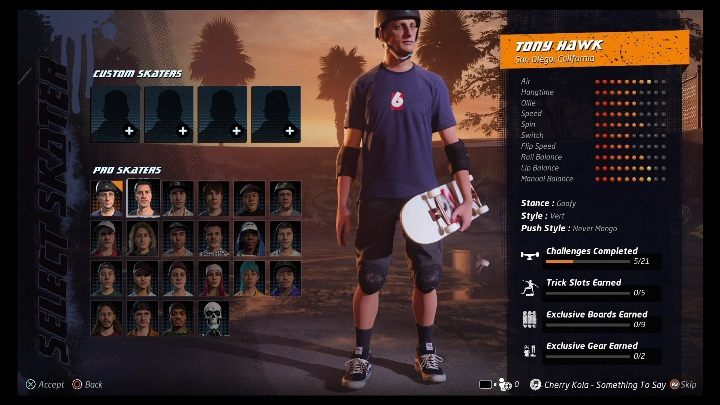 Po kliknięciu odpowiedniego klawisza wyskoczy nowe okno - Tony Hawks Pro Skater 1+2: Tworzenie bohatera - Tony Hawks Pro Skater 1+2 - poradnik do gry