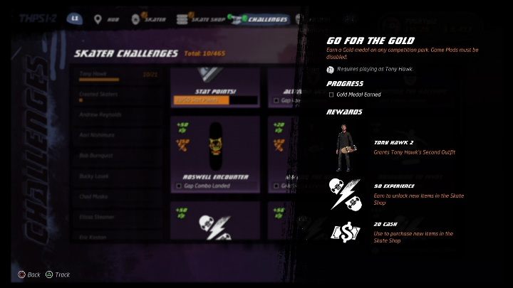 W grze znajdziesz wiele wyzwań, które możesz wykonać - Tony Hawks Pro Skater 1+2: Odblokowywanie przedmiotów - Tony Hawks Pro Skater 1+2 - poradnik do gry