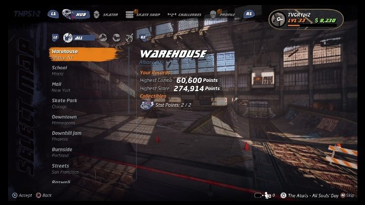 W tym trybie masz dostępne wszystkie mapy, które są dostępne w obu częściach gry - Tony Hawks Pro Skater 1+2: Score Challenge - tryb multiplayer - Tony Hawks Pro Skater 1+2 - poradnik do gry