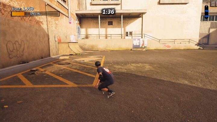 Na końcu poziomu znajdziesz dwa budynki z rampami - Tony Hawks Pro Skater 1+2: School 2 - solucja THPS2 - Tony Hawks Pro Skater 1+2 - poradnik do gry