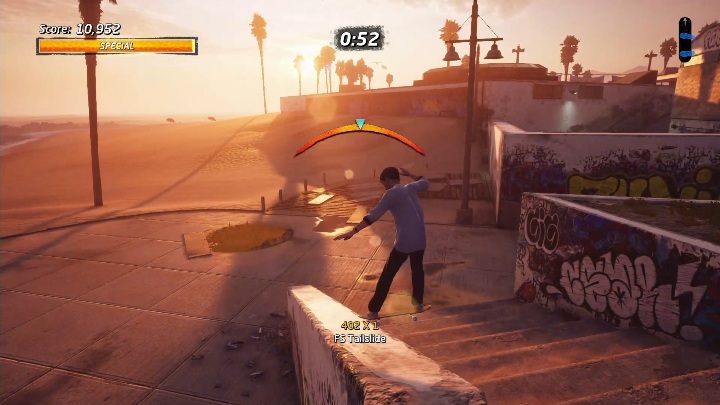 Przy brzegu są niewielkie schody, na których możesz wykonać Tailslide - Tony Hawks Pro Skater 1+2: Venice Beach - solucja THPS2 - Tony Hawks Pro Skater 1+2 - poradnik do gry