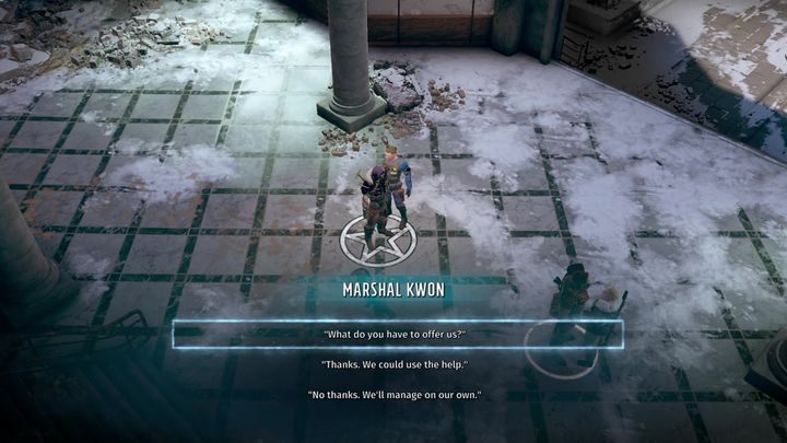 Szeryf Kwon jest pierwszym towarzyszem, którego będziesz mógł zwerbować - Wasteland 3: Szeryf Kwon - towarzysz, umiejętności - Wasteland 3 - poradnik do gry