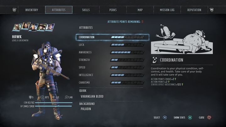 Korzyści z nich obrazuje poniższa tabela - Wasteland 3: Atrybuty - Classic - Wasteland 3 - poradnik do gry