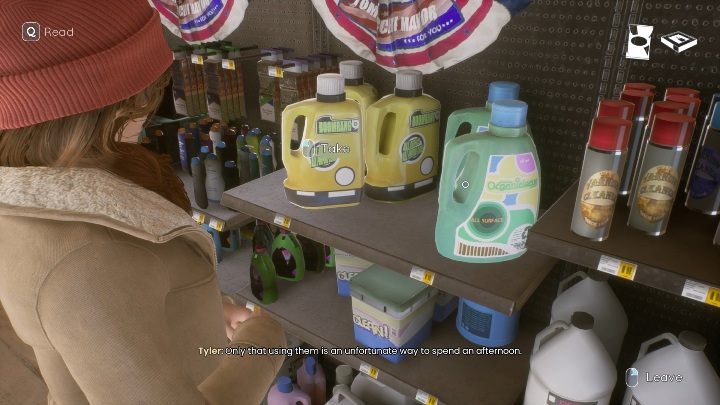 Twój kolejny wybór, co wolisz - skuteczny czy organiczny środek czystości - Tell Me Why: Sklep - solucja, opis przejścia - 1 Rozdział - Tell Me Why - poradnik do gry