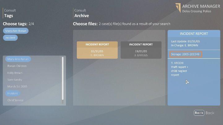 Przejrzyj akta dotyczące wypadków oraz matki bliźniaków - Tell Me Why: Archiwum - solucja, opis przejścia - 2 Rozdział - Tell Me Why - poradnik do gry
