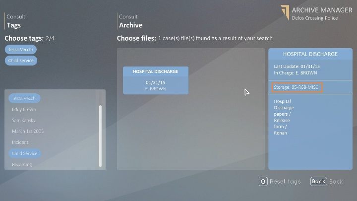 Kolejny raport znajdziesz po wrzuceniu Tagu - Tessa i Child Service - Tell Me Why: Archiwum - solucja, opis przejścia - 2 Rozdział - Tell Me Why - poradnik do gry