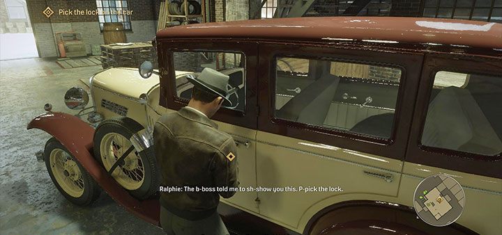 Udaj się do garażu żeby spotkać się z Ralphiem - Mafia Definitive Edition: Dzień jak co dzień - solucja - Mafia 1 Definitive Edition - poradnik, solucja