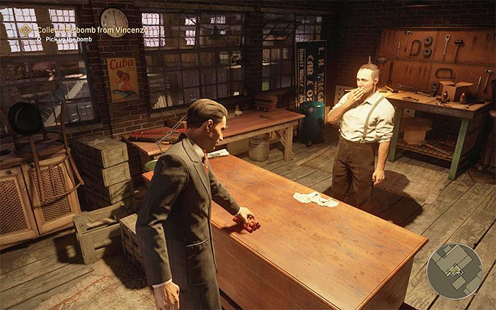 Udaj się do warsztatu Vincenzo i porozmawiaj z nim żeby pozyskać bombę, którą wykorzystasz do wysadzenia domu uciech - Mafia Definitive Edition: Święty i grzesznik - solucja - Mafia 1 Definitive Edition - poradnik, solucja