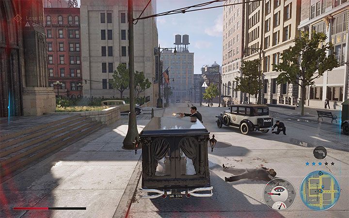 Wyrusz w stronę karawanu zaparkowanego przed kościołem i zaczekaj aż dołączy do ciebie Sam - Mafia Definitive Edition: Święty i grzesznik - solucja - Mafia 1 Definitive Edition - poradnik, solucja