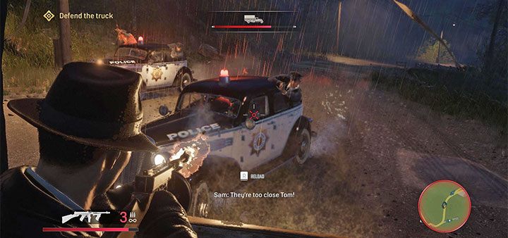 Pasek energii ciężarówki widoczny jest u góry ekranu - jego wyczerpanie jest równoznaczne z zawaleniem misji - Mafia Definitive Edition: Przejażdżka za miasto - solucja - Mafia 1 Definitive Edition - poradnik, solucja