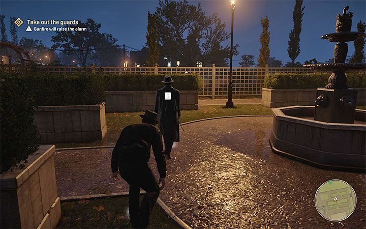 Wybierz jedno z bocznych wyjść z labiryntu i skieruj się w stronę górnej części ogrodów posiadłości - Mafia Definitive Edition: Odwiedziny u bogaczy - solucja - Mafia 1 Definitive Edition - poradnik, solucja