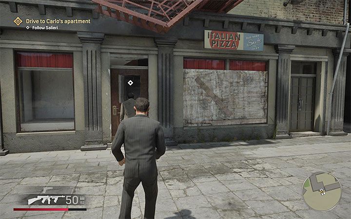 Tommy i Salieri automatycznie wsiądą do jednego z zaparkowanych pojazdów - Mafia Definitive Edition: Bon apetit! - solucja - Mafia 1 Definitive Edition - poradnik, solucja