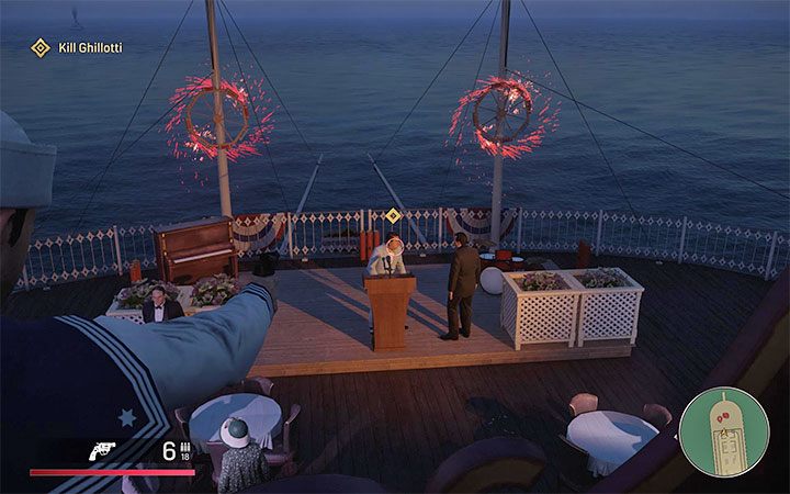 Nie wychylaj się przedwcześnie zza balustrady żeby nie zostać zauważonym przez radnego ani jego ochroniarza - Mafia Definitive Edition: Wszystkiego najlepszego! - solucja - Mafia 1 Definitive Edition - poradnik, solucja