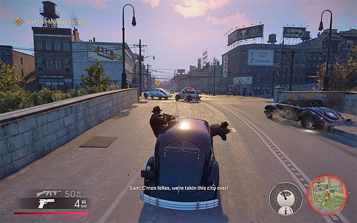 Musisz rozpocząć pościg za limuzyną, którą ucieka Don Morello - Mafia Definitive Edition: Creme de la Creme - solucja - Mafia 1 Definitive Edition - poradnik, solucja