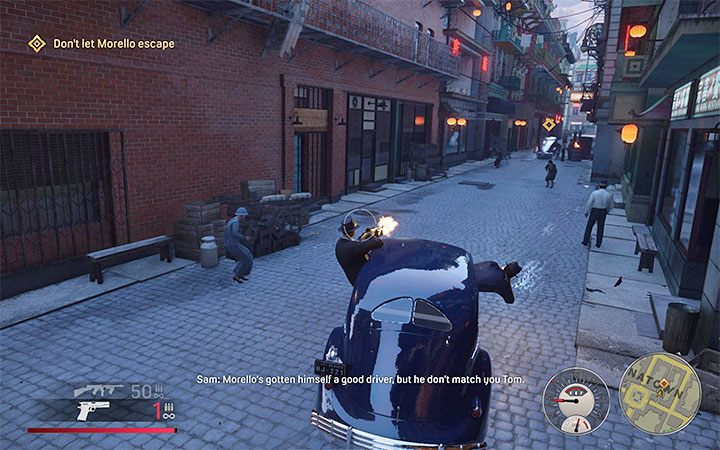 W dalszej części pościgu musisz m - Mafia Definitive Edition: Creme de la Creme - solucja - Mafia 1 Definitive Edition - poradnik, solucja