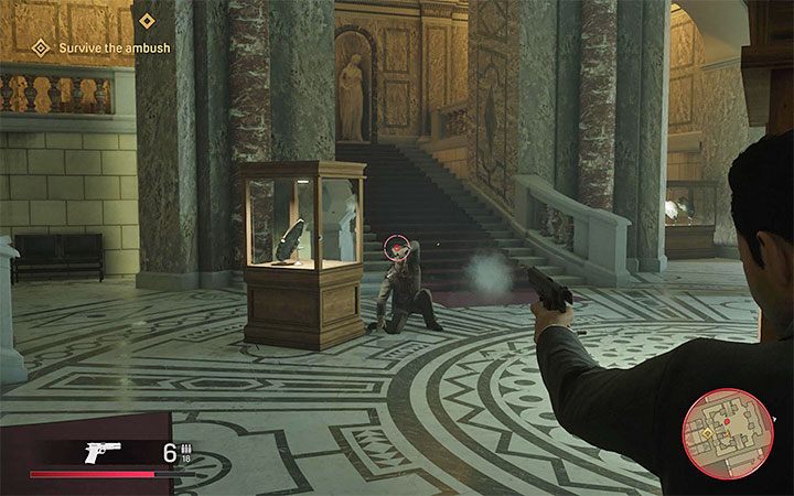 Przed tobą seria intensywnych walk na terenie galerii sztuki - Mafia Definitive Edition: Śmierć sztuki - solucja - Mafia 1 Definitive Edition - poradnik, solucja