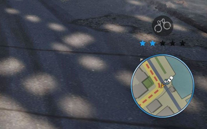 Na potrzeby wypełnienia założeń tego osiągnięcia musisz doprowadzić do zainicjowania 2-gwiazdkowego policyjnego pościgu - nad mini-mapą muszą pojawić się dwie gwiazdki i ikona kajdanek i przykład takiej sytuacji pokazuje dołączony obrazek - Mafia Definitive Edition: Odmawiam aresztu - trofeum, jak zdobyć - Mafia 1 Definitive Edition - poradnik, solucja