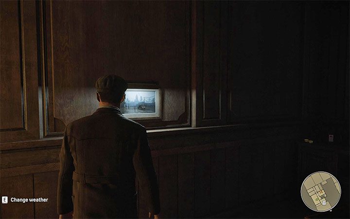 W gabinecie wiszą 2 obrazy - możesz wybierać pomiędzy opadami deszczu i ładną pogodą - Mafia Definitive Edition: Pora dnia i pogoda - jak zmienić? - Mafia 1 Definitive Edition - poradnik, solucja
