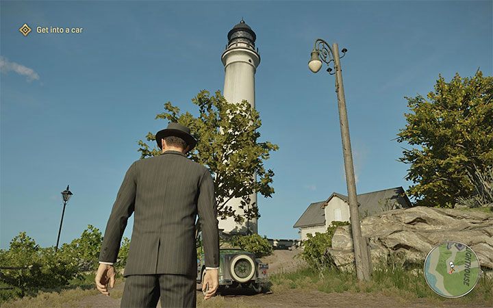 13) Latarnia morska - Ta ikoniczna lokacja sąsiaduje z dzielnicami Oakwood i Beech Hill i prowadzi do niej kręta nieutwardzona droga - Mafia Definitive Edition: Mapa świata - Lost Haven - Mafia 1 Definitive Edition - poradnik, solucja