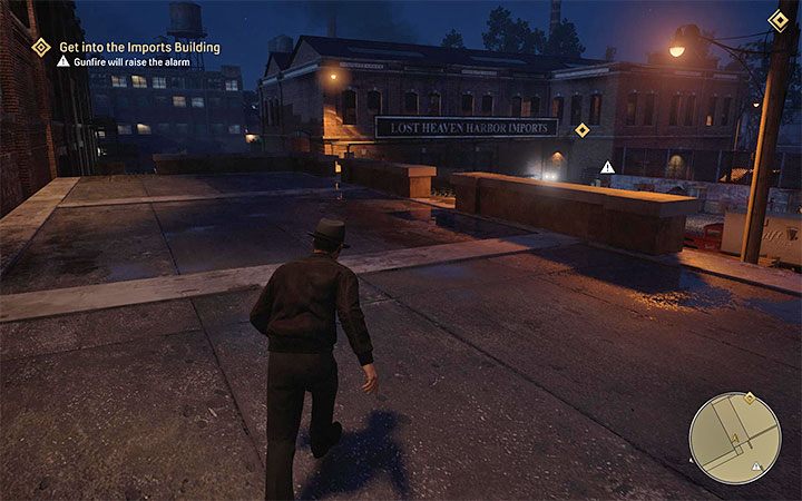 16) Magazyny urzędu celnego - To rozległa i pilnie strzeżona lokacja, do której bohaterowie zakradają się w ramach zaliczania misji fabularnej Robota na boku - Mafia Definitive Edition: Mapa świata - Lost Haven - Mafia 1 Definitive Edition - poradnik, solucja