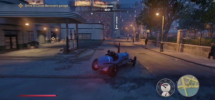 Do celu podróżuj w oparciu o wskazania mini-mapy, na której widoczna jest idealna trasa przejazdu - Mafia Definitive Edition: Fair Play - solucja - Mafia 1 Definitive Edition - poradnik, solucja