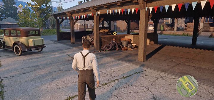 Po odzyskaniu kontroli nad Tommym rozpocznij liniowy przemarsz przez wyścigowy padok - Mafia Definitive Edition: Fair Play - solucja - Mafia 1 Definitive Edition - poradnik, solucja
