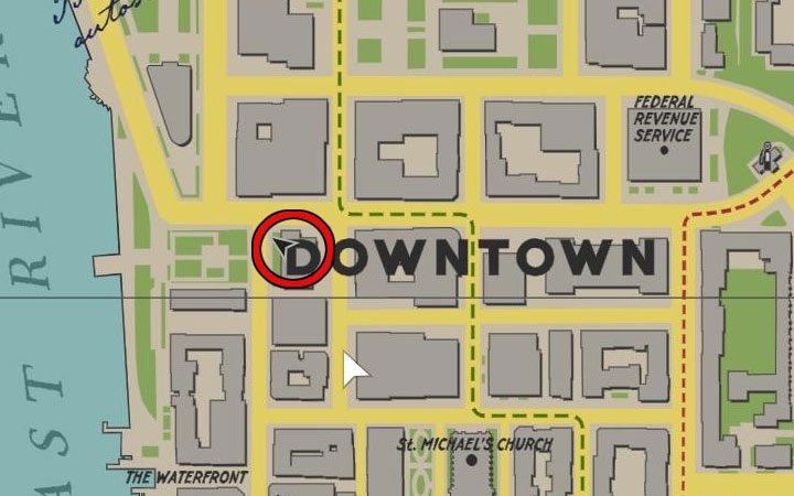 Magazyn jest na górnym poziomie małego wielopoziomowego parkingu z dzielnicy Downtown - Mafia Definitive Edition: Magazyny Super Science Stories - sekret, znajdźka - Mafia 1 Definitive Edition - poradnik, solucja