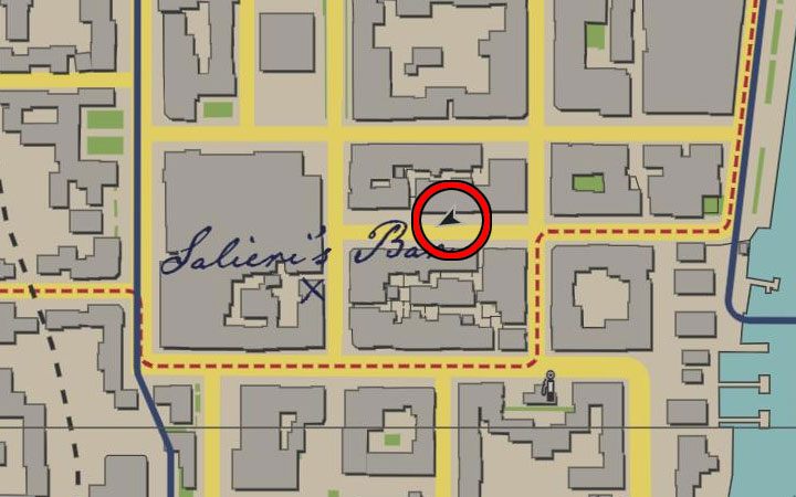 Magazyn leży na chodniku w niewielkiej odległości na wschód od baru Saleriego w dzielnicy Little Italy - Mafia Definitive Edition: Magazyny Black Mask - sekret, znajdźka - Mafia 1 Definitive Edition - poradnik, solucja