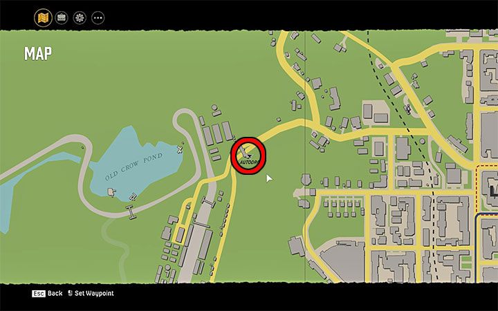 Magazyn leży na ziemi obok bramy wjazdowej na teren toru wyścigowego Lost Heaven Autodrome znajdującego się w zachodniej części mapy - Mafia Definitive Edition: Magazyny Black Mask - sekret, znajdźka - Mafia 1 Definitive Edition - poradnik, solucja