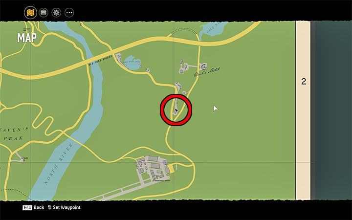 Magazyn leży na studni w gospodarstwie znajdującym się na terenach wiejskich, w niewielkiej odległości na południowy-zachód od motelu Clarks - Mafia Definitive Edition: Magazyny Terror Tales - sekret, znajdźka - Mafia 1 Definitive Edition - poradnik, solucja