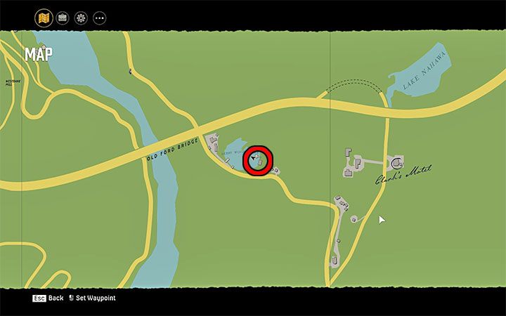 Magazyn leży na małym molo sąsiadującym ze stawem Berry Wood Creek na terenach wiejskich - Mafia Definitive Edition: Magazyny Terror Tales - sekret, znajdźka - Mafia 1 Definitive Edition - poradnik, solucja