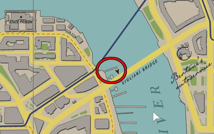 Magazyn jest na końcu małego molo we wschodniej części dzielnicy Central Island, w bliskim sąsiedztwie mostu Giuliani Bridge - Mafia Definitive Edition: Magazyny Terror Tales - sekret, znajdźka - Mafia 1 Definitive Edition - poradnik, solucja