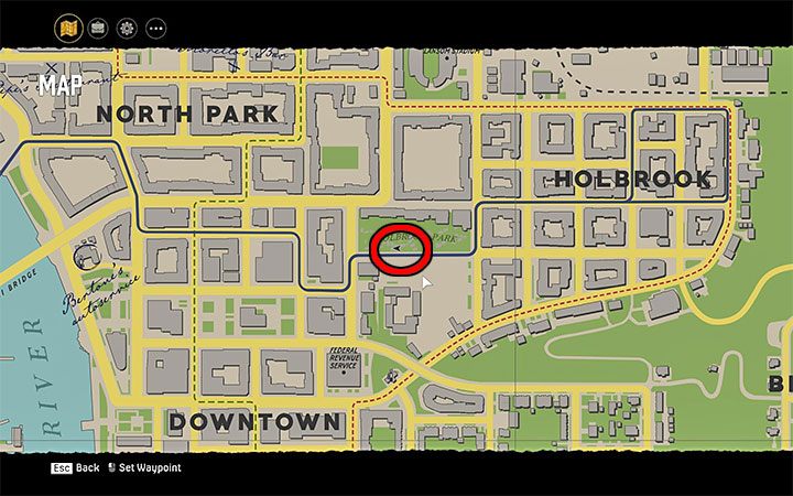 Magazyn możesz odnaleźć w południowej części parku Holbrook Park, który w rzeczywistości składa się z chatek zamieszkiwanych przez najuboższych mieszkańców miasta - Mafia Definitive Edition: Magazyny Terror Tales - sekret, znajdźka - Mafia 1 Definitive Edition - poradnik, solucja