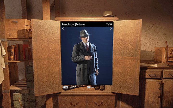 Trenchcoat - Płaszcz możesz wybrać z nakryciem głowy lub bez - Mafia Definitive Edition: Zmiana wyglądu bohatera - czy jest możliwa? - Mafia 1 Definitive Edition - poradnik, solucja
