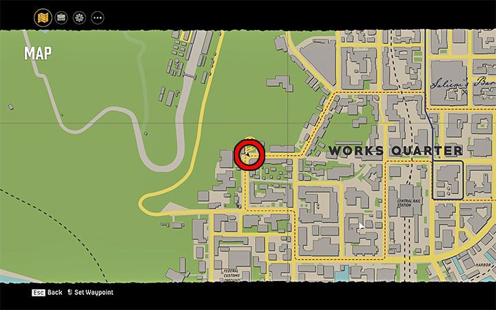 Miejsce rozpoczęcia misji to pokazana na powyższych obrazkach zajezdnia tramwajów zlokalizowana w zachodniej części dzielnicy Works Quarter - Mafia Definitive Edition: Alien Infiltration - solucja - Mafia 1 Definitive Edition - poradnik, solucja