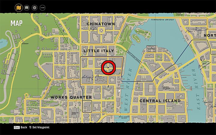 Budka telefoniczna rozpoczynająca tę misję jest w dzielnicy Little Italy, niedaleko na wschód od baru Salieriego - Mafia Definitive Edition: Curse of the Baskervilles - solucja - Mafia 1 Definitive Edition - poradnik, solucja