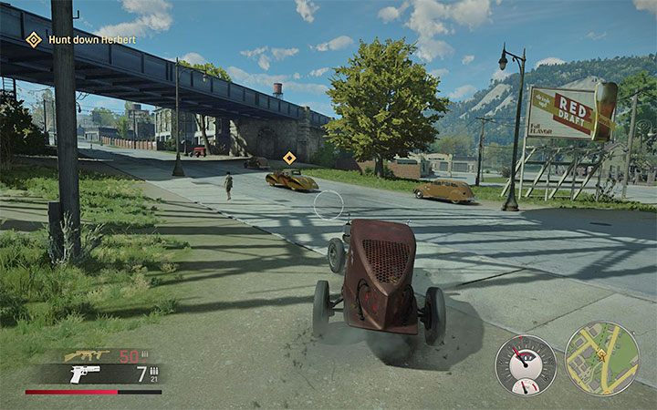 Szybko powróć do auta i wyrusz w pościg za pojazdem sterowanym przez Baskervillea - Mafia Definitive Edition: Curse of the Baskervilles - solucja - Mafia 1 Definitive Edition - poradnik, solucja