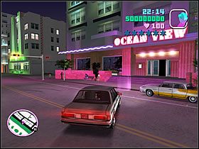 Gdy wjedziesz w świecący krąg przed hotelem, będziesz miał okazje przyjrzeć mu się z perspektywy - An Old Friend Ken Rosenberg - Grand Theft Auto: Vice City - poradnik do gry