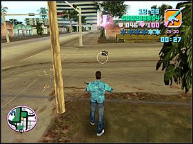 Zdejmij biegnącego do Ciebie komandosa, wsiadaj na motor i jedź po drugą walizkę - Juju Scramble - Bonus Auntie Paulet - Grand Theft Auto: Vice City - poradnik do gry