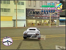 Wsiadaj w jakiś wózek i jedź do drugiej części miasta, we wskazane na mapie miejsce - The Shootist - Asset The Malibu - Grand Theft Auto: Vice City - poradnik do gry
