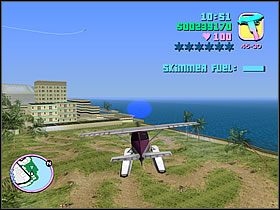 Wystartuj i zacznij zakręcać samolot w lewo - Dildo Dodo - Asset Film Studio - Grand Theft Auto: Vice City - poradnik do gry