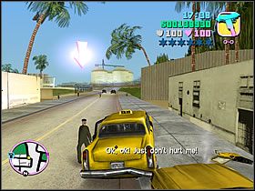 Kiedy zmiękczysz przeciwnika, VIP wysiądzie z taksówki i zacznie iść do Ciebie - V.I.P. - Asset Kaufman Cabs - Grand Theft Auto: Vice City - poradnik do gry