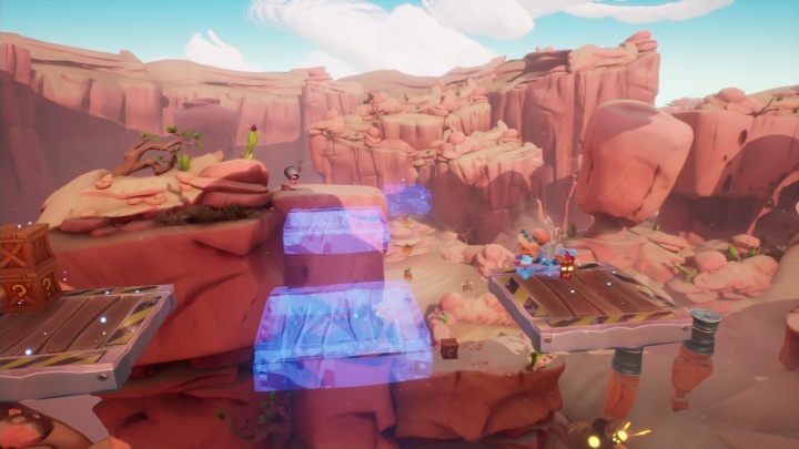 Idąc dalej natrafisz na platformy, które możesz uruchomić za pomocą maski - Crash 4: Niezły Młyn solucja, opis przejścia - Crash Bandicoot 4 - poradnik, solucja