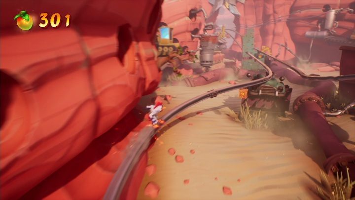 Kolejny zjazd po poręczy - Crash 4: Niezły Młyn solucja, opis przejścia - Crash Bandicoot 4 - poradnik, solucja